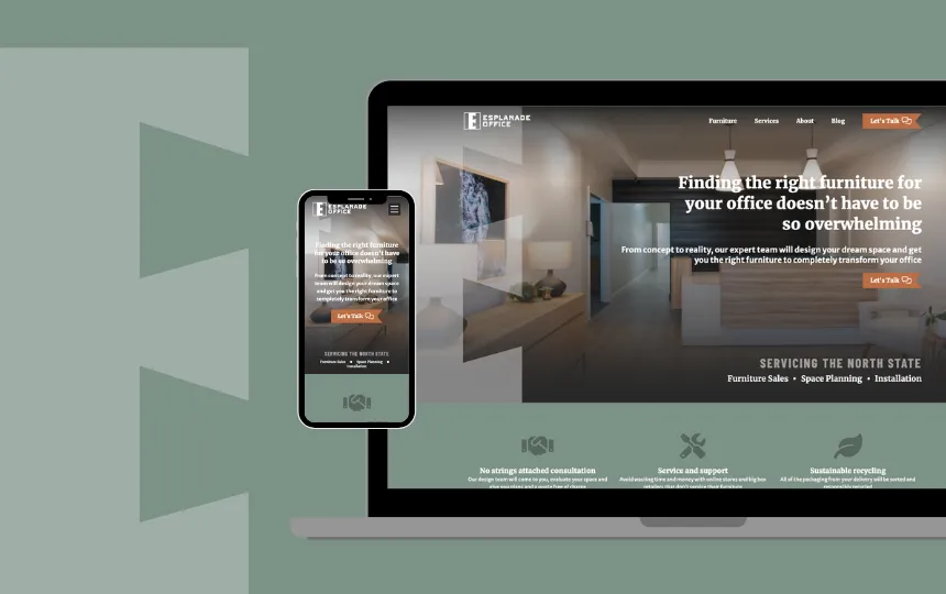 Esplanade Office website project by Revision Road